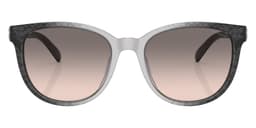 Coach Sunglasses HC8350U in Gray Gradient / Gray Pink Gradient (57103B), straight front view
