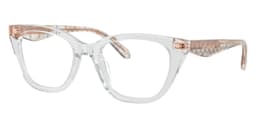 Coach Frame HC6289U in Transparent Gray 5935 (5935), front three-quarter view