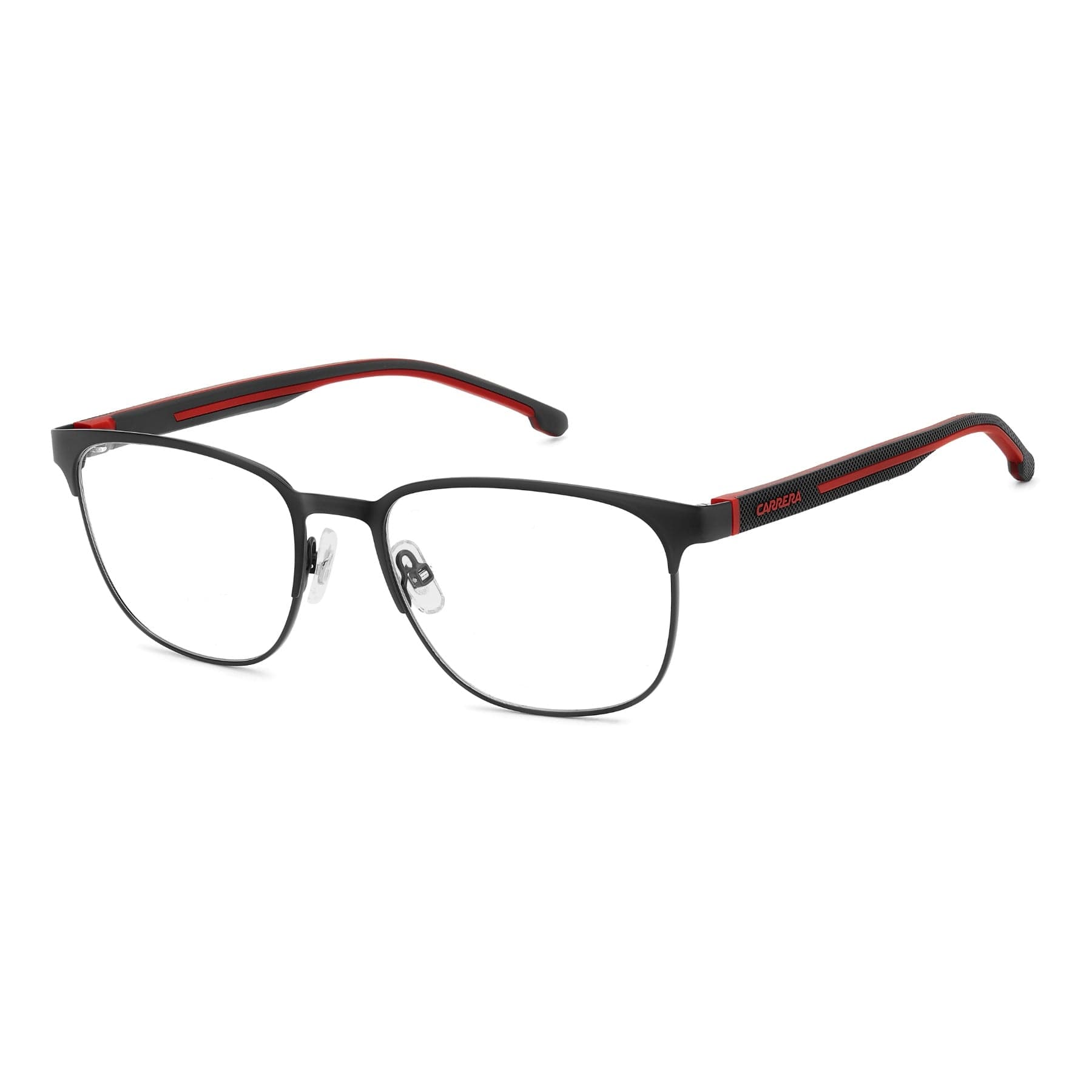 Carrera Frame 8917 in MATTE BLACK RED, three quarter view