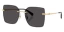 Coach Sunglasses HC7193D in Shiny Light Gold / Gray Solid 900587 (900587), front three-quarter view
