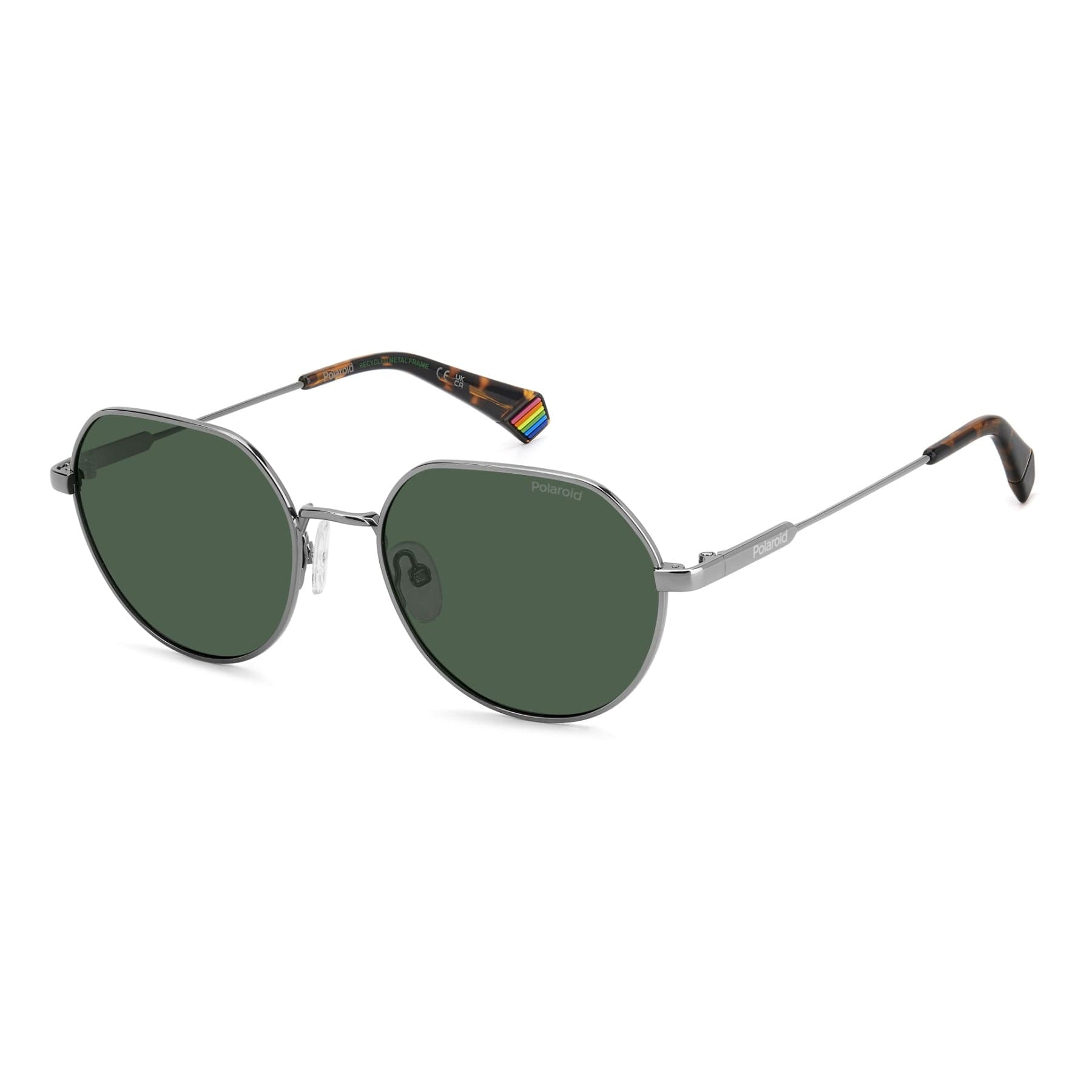 Polaroid Sunglasses PLD 6236/S/X in RUTHENIUM GREEN, three quarter view