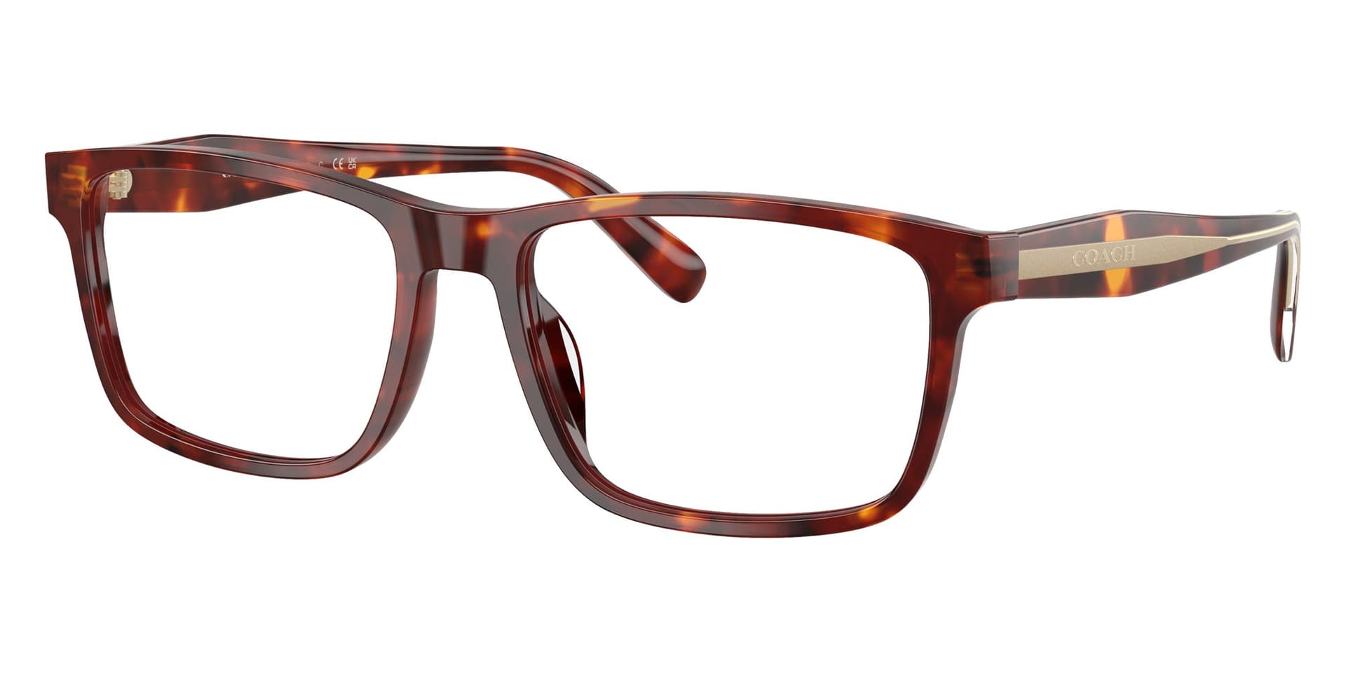 Coach Frame HC6292U in Walnut Tortoise 5938 (5938), front three-quarter view