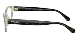 Coach Frame HC6221U in Transparent Green Hopper (5786), side profile view