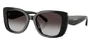 Coach Sunglasses HC8450U in Black / Gray Gradient 50028G (50028G), front three-quarter view