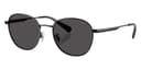 Coach Sunglasses HC7191 in Shiny Black / Gray Solid 934487 (934487), front three-quarter view