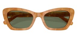 Coach Sunglasses HC8452U in Blonde Tortoise / Green Solid 593982 (593982), straight front view