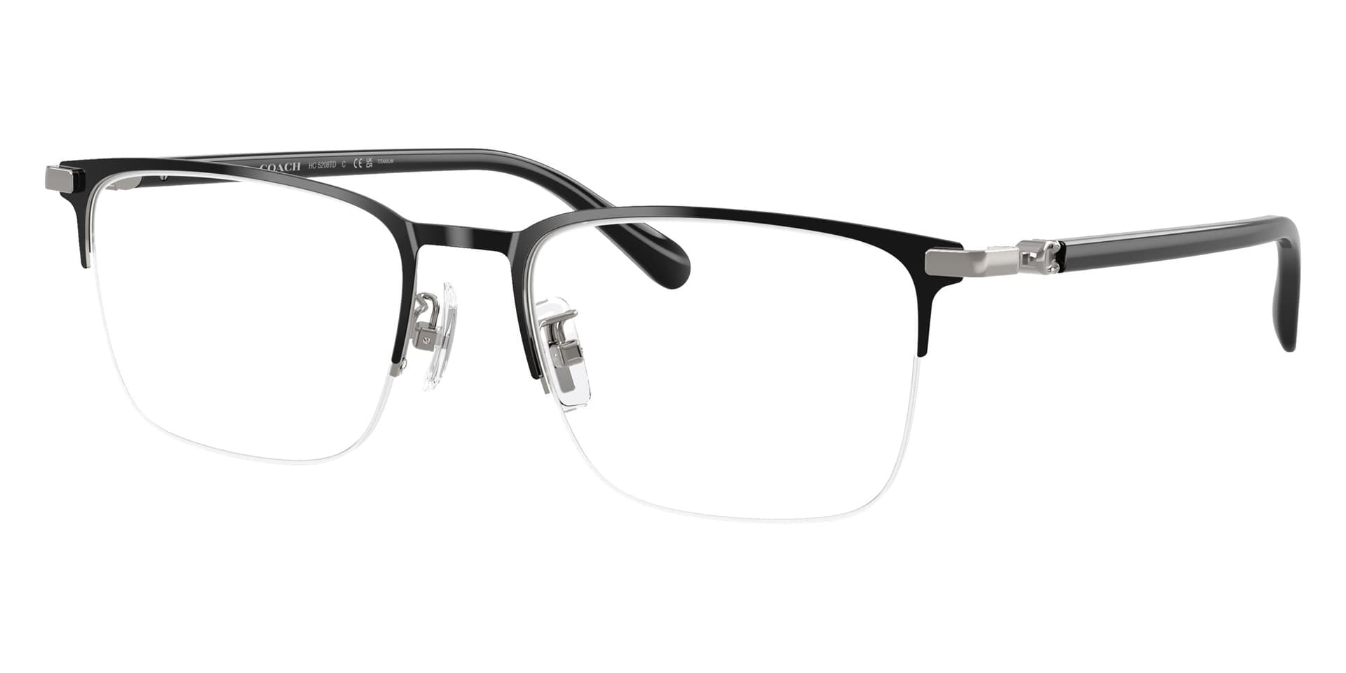 Coach Frame HC5208TD in Shiny Black 9003 (9003), front three-quarter view