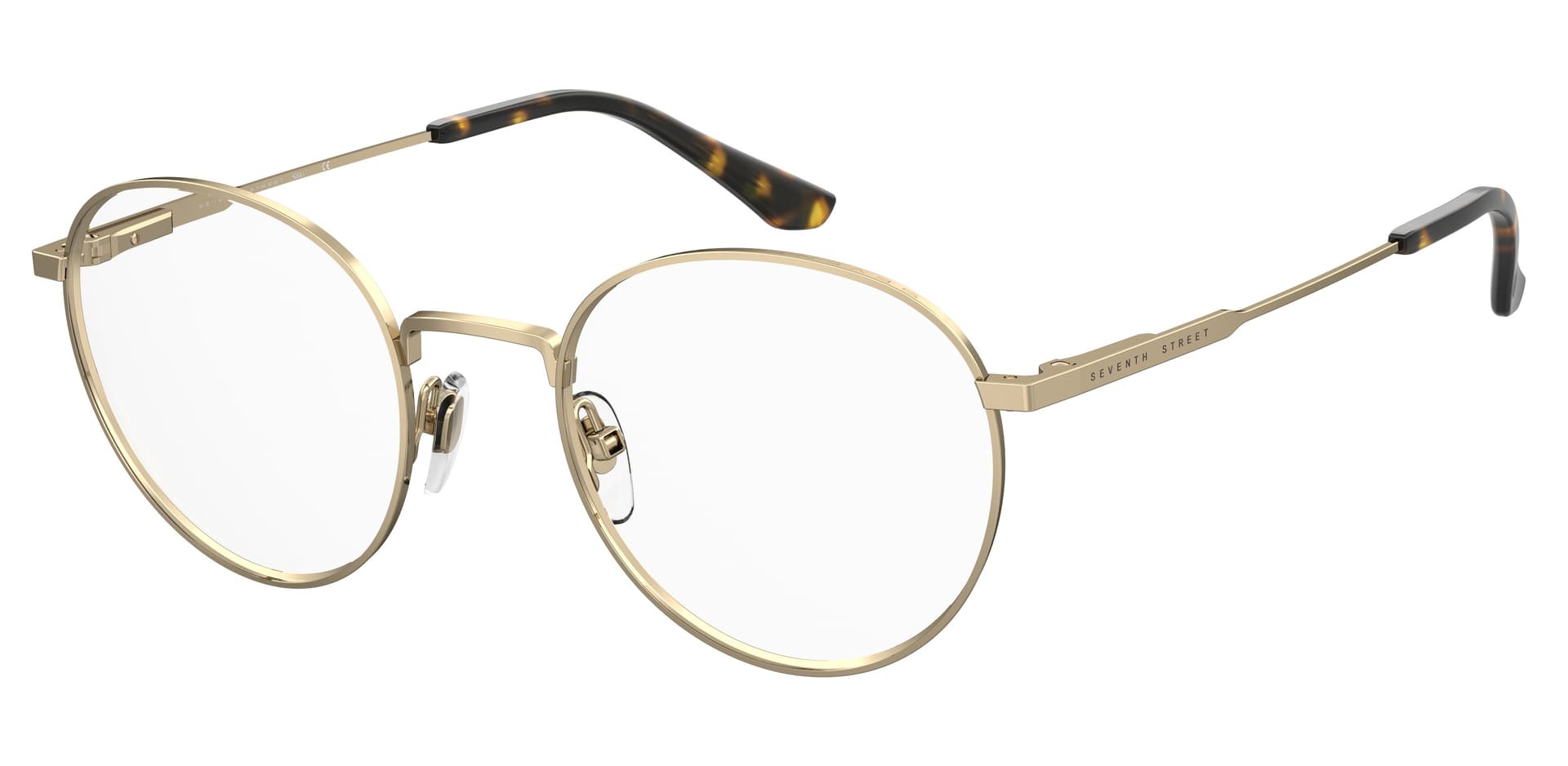 Seventh Street Frame 7A 104 in Gold Havana (06J), front three-quarter view