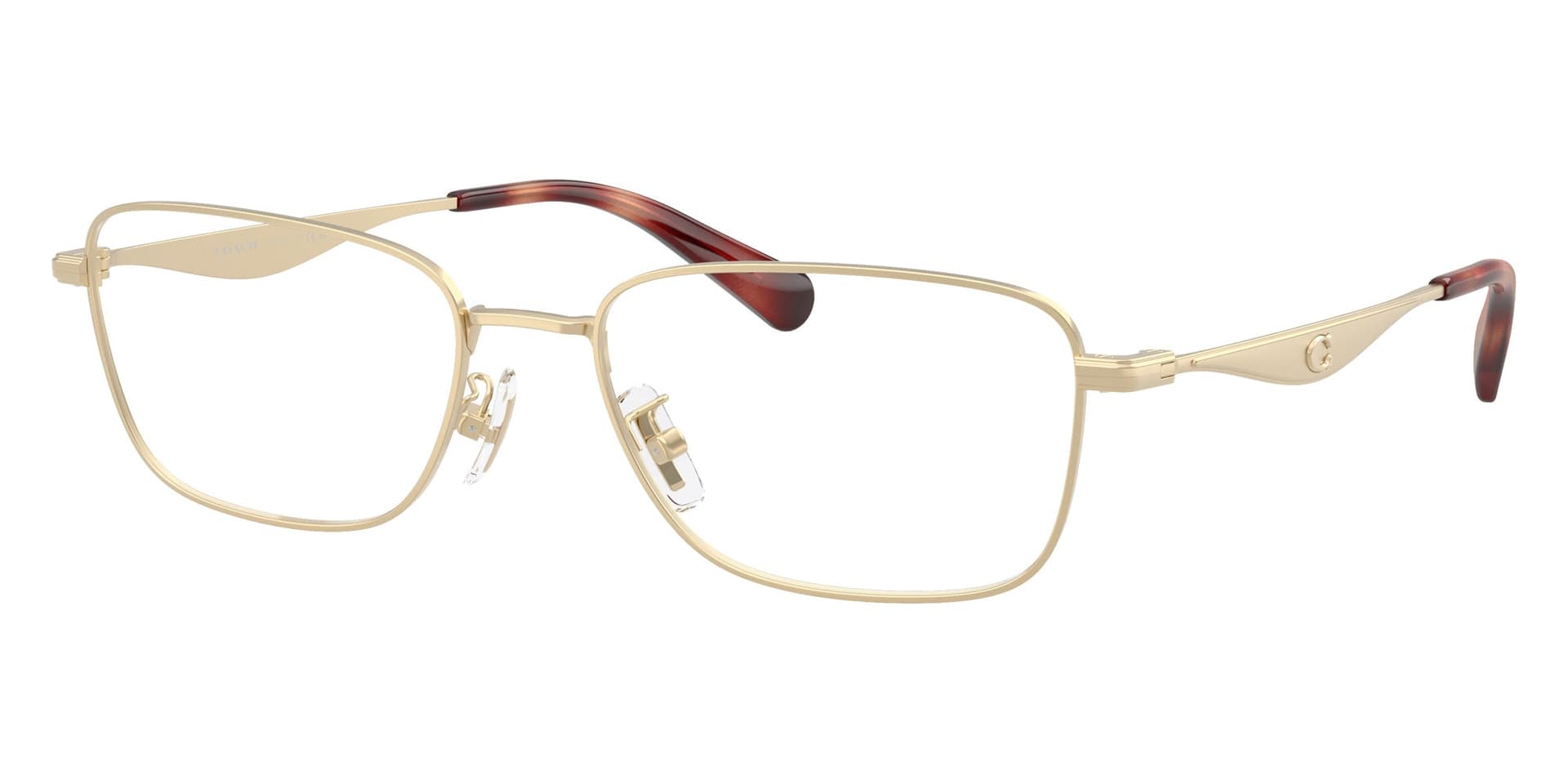 Coach Frame HC5204 in Satin Light Gold 9005 (9005), front three-quarter view