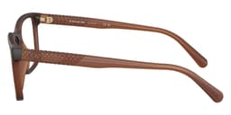 Coach Frame HC6278U in Matte Transparent Brown (5911), side profile view