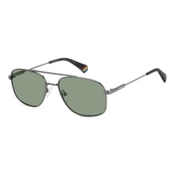 Polaroid Sunglasses PLD 6235/S/X in DARK RUTHENIUM GREEN, three quarter view