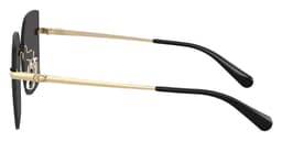 Coach Sunglasses HC7193D in Shiny Light Gold / Gray Solid 900587 (900587), side profile view