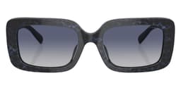 Coach Sunglasses HC8380U in Sapphire Pearl Signature C / Blue Gradient (57654L), straight front view