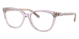 Coach Frame HC6186 in Transparent Lilac (5679), front three-quarter view