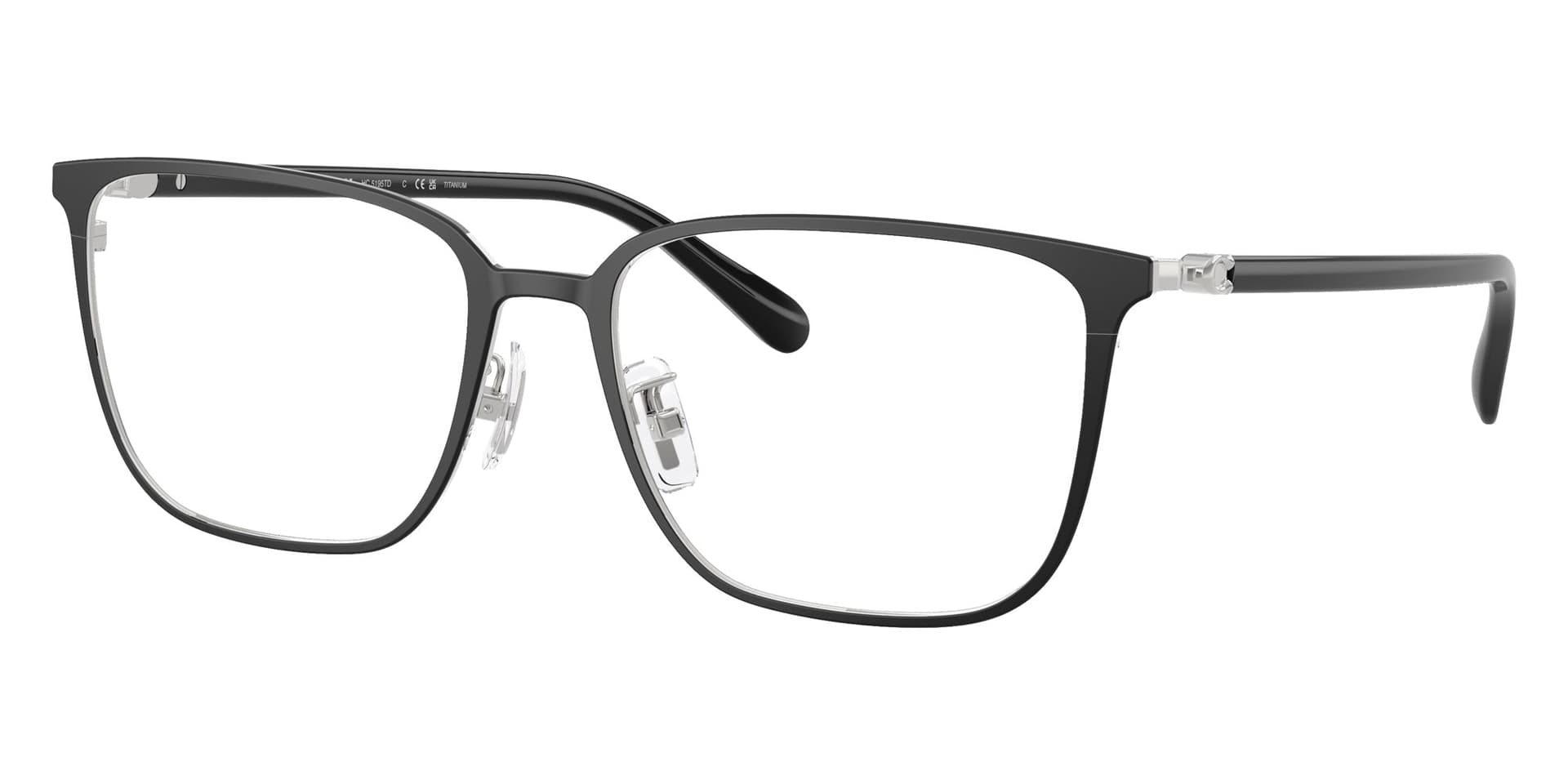 Coach Frame HC5195TD in Matte Black (9003), front three-quarter view