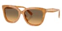 Coach Sunglasses HC8453U in Blonde Tortoise / Olive 593911 (593911), front three-quarter view