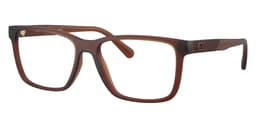 Coach Frame HC6278U in Matte Transparent Brown (5911), front three-quarter view