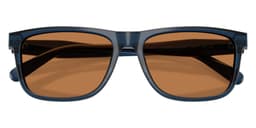 Coach Sunglasses HC8454U in Transparent Dark Blue / Amber Solid 575773 (575773), straight front view