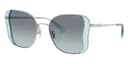 Coach Sunglasses HC7188 in Ocean/Silver / Ocean Gradient 900119 (900119), front three-quarter view