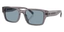 Coach Sunglasses HC8441U in Transparent Gray / Light Blue Solid (553772), front three-quarter view
