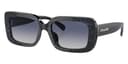Coach Sunglasses HC8380U in Sapphire Pearl Signature C / Blue Gradient (57654L), front three-quarter view