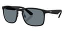 Ray-Ban Sunglasses RB4264 in Matte Black / Blue Chromance Polarized (601S80), front three-quarter view