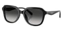 Coach Sunglasses HC8437U in Black / Gray Gradient (50023C), front three-quarter view
