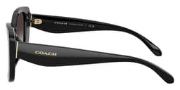 Coach Sunglasses HC8450U in Black / Gray Gradient 50028G (50028G), side profile view