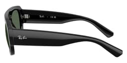 Ray-Ban Sunglasses RB2218 in Black / Dark Green (667771), side profile view