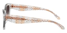 Coach Sunglasses HC8451U in Transparent Gray / Gray Gradient 59358G (59358G), side profile view