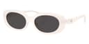 Coach Sunglasses HC8443D in Milky Cloud / Gray Solid (579087), front three-quarter view