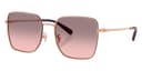 Coach Sunglasses HC7184D in Rose Gold/Bordeaux / Gray Pink Gradient (947813), front three-quarter view