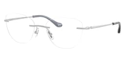Coach Frame HC5185 in Shiny Silver (9001), front three-quarter view