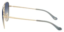 Coach Sunglasses HC7182 in Shiny Light Gold / Blue Gradient (90054L), side profile view
