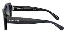 Coach Sunglasses HC8380U in Sapphire Pearl Signature C / Blue Gradient (57654L), side profile view