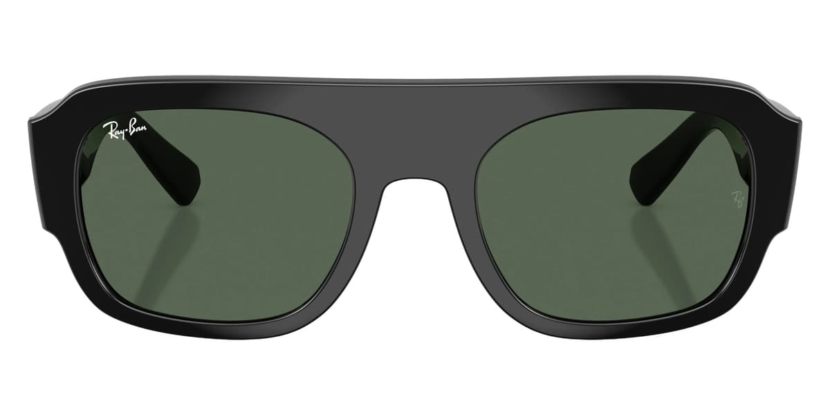 Ray-Ban Sunglasses RB2218 in Black / Dark Green (667771), straight front view