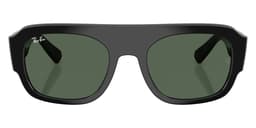 Ray-Ban Sunglasses RB2218 in Black / Dark Green (667771), straight front view
