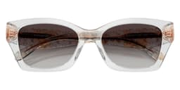 Coach Sunglasses HC8451U in Transparent Gray / Gray Gradient 59358G (59358G), straight front view