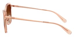Coach Sunglasses HC7187 in Rose Gold/Champagne / Brown Gradient 948774 (948774), side profile view