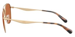 Coach Sunglasses HC7190 in Satin Light Gold / Amber Solid 900573 (900573), side profile view