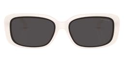 Coach Sunglasses HC8444D in Milky Cloud / Gray Solid (579087), straight front view
