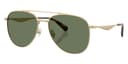 Coach Sunglasses HC7190 in Satin Light Gold / Green Solid 900582 (900582), front three-quarter view