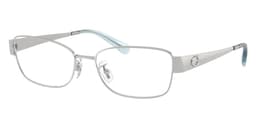 Coach Frame HC5201 in Shiny Silver 9001 (9001), front three-quarter view