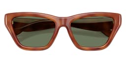 Coach Sunglasses HC8449U in Caramel Tortoise / Green Solid 577482 (577482), straight front view