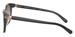Coach Sunglasses HC8350U in Gray Gradient / Gray Pink Gradient (57103B), side profile view