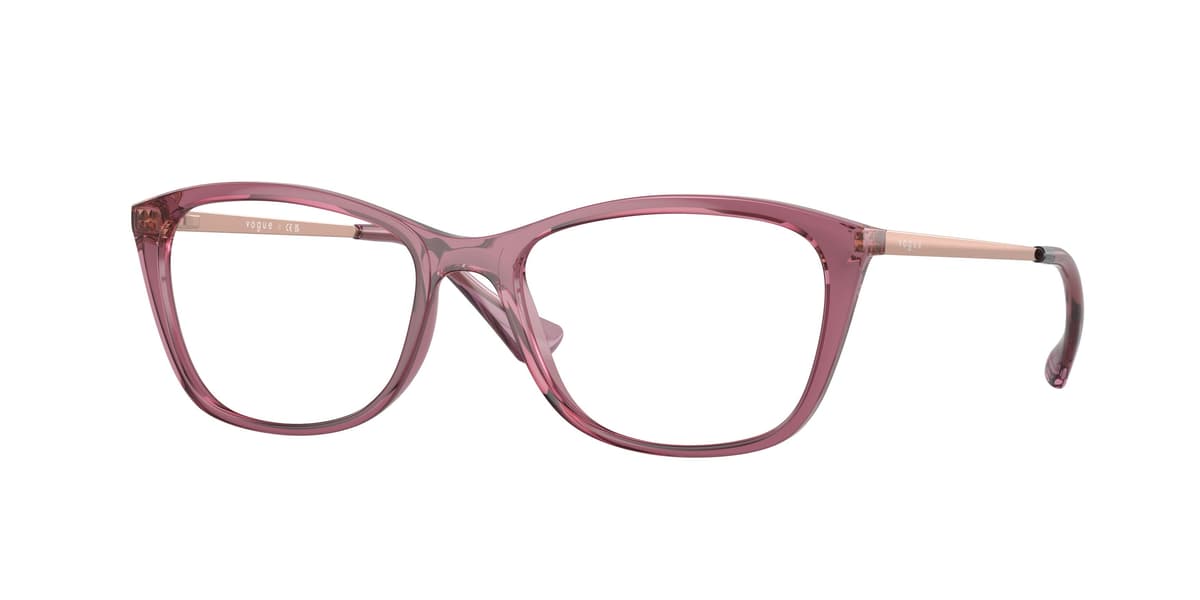 Vogue Eyewear Frame VO5204I in Transparent Purple (2761), front three-quarter view