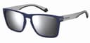 Polaroid Sunglasses PLD 2139/S in Matte Blue Silver (F2G), front three-quarter view