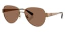 Coach Sunglasses HC7186 in Brass / Brown Solid 948473 (948473), front three-quarter view