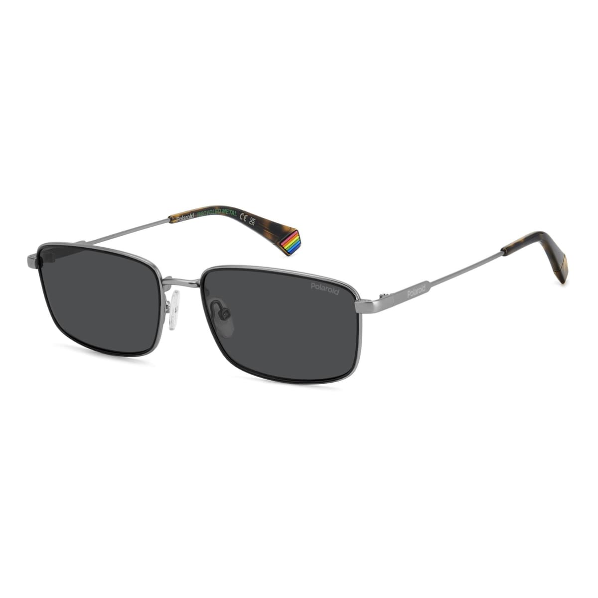 Polaroid Sunglasses PLD 6227/S/X in MATTE RUTHENIUM BLACK, three quarter view