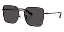Coach Sunglasses HC7184D in Shiny Black/Dark Gray / Gray Solid (934487), front three-quarter view
